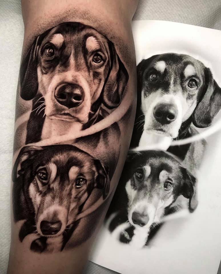 tattoo perro1 tatuaje realista perro